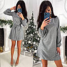 Ошатне плаття трапеція з люрексу коктельное з поясом блискуче (р. 42-46) 9033068, фото 6