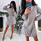 Ошатне плаття трапеція з люрексу коктельное з поясом блискуче (р. 42-46) 9033068, фото 8