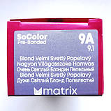 9A (дуже світлий блонд попелястий) Стійка крем-фарба для волосся Matrix SoColor Pre-Bonded,90ml, фото 2