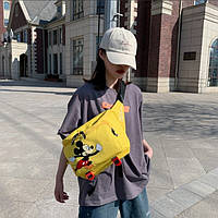 Бананка сумка большая женская adidas через плечо с микки маусом
