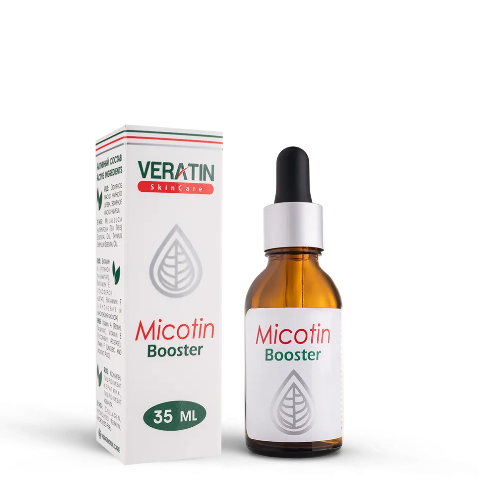 Micotin Booster, Мікотин бустер, Флакон із піпеткою, Колаген, Кератин, олія тимуса 35 мл