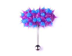 Сережки для пірсингу язика. Силіконова вібросережка, штанга в язик