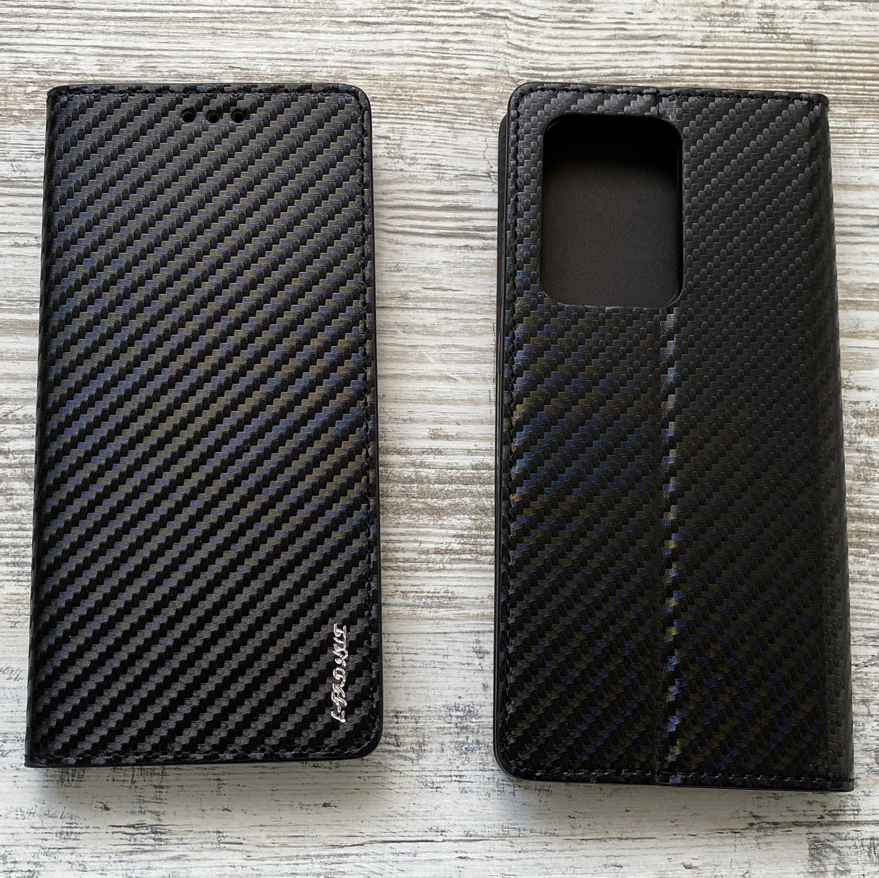 Карбоновий чохол-книжка для Samsung Galaxy S20 Ultra