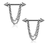 Сережки для пірсингу сосків із ланцюгом. Пірсинг сосків 2 шт., фото 6