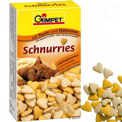 Вітаміни для кішок Schurries (сердечка) з таурином і куркою, 650 шт.