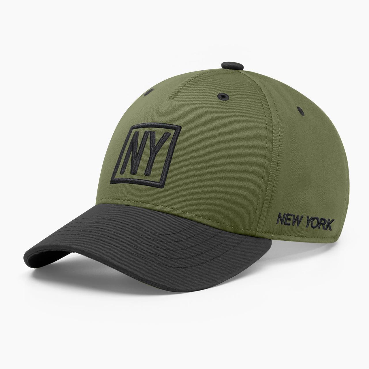 Стильная мужская бейсболка INAL Нью Йорк NY New York M / 55-56 RU Оливковый 105655