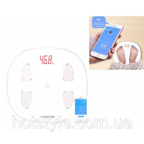Диагностические Весы Напольные Bluetooth, Смарт-весы 180кг GASON S6 ...
