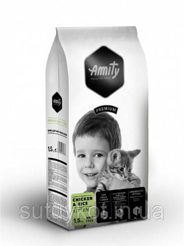 AMITY Kitten (Аміті) сухий корм для кошенят з куркою, 10 кг.