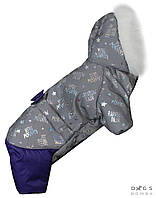 Зимовий одяг костюм для собак, зимовий комбінезон для собаки дівчинки тепла на зиму з капюшоном