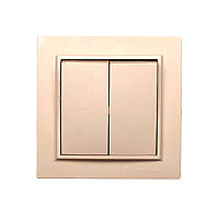 Вимикач подвійний Enzo  Лате