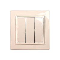 Вимикач потрійний Enzo  Лате