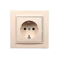 Розетка із заземленням 16 А  Enzo  Лате