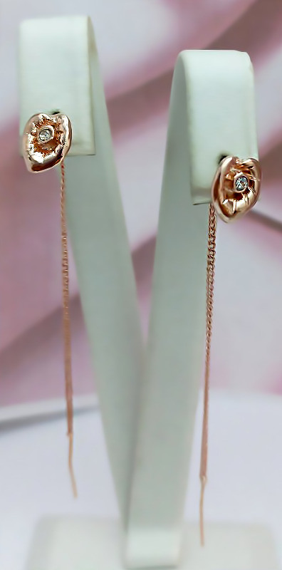 Сережки протяжки булат. Висота сережки 9.0 см ширина 5 мм