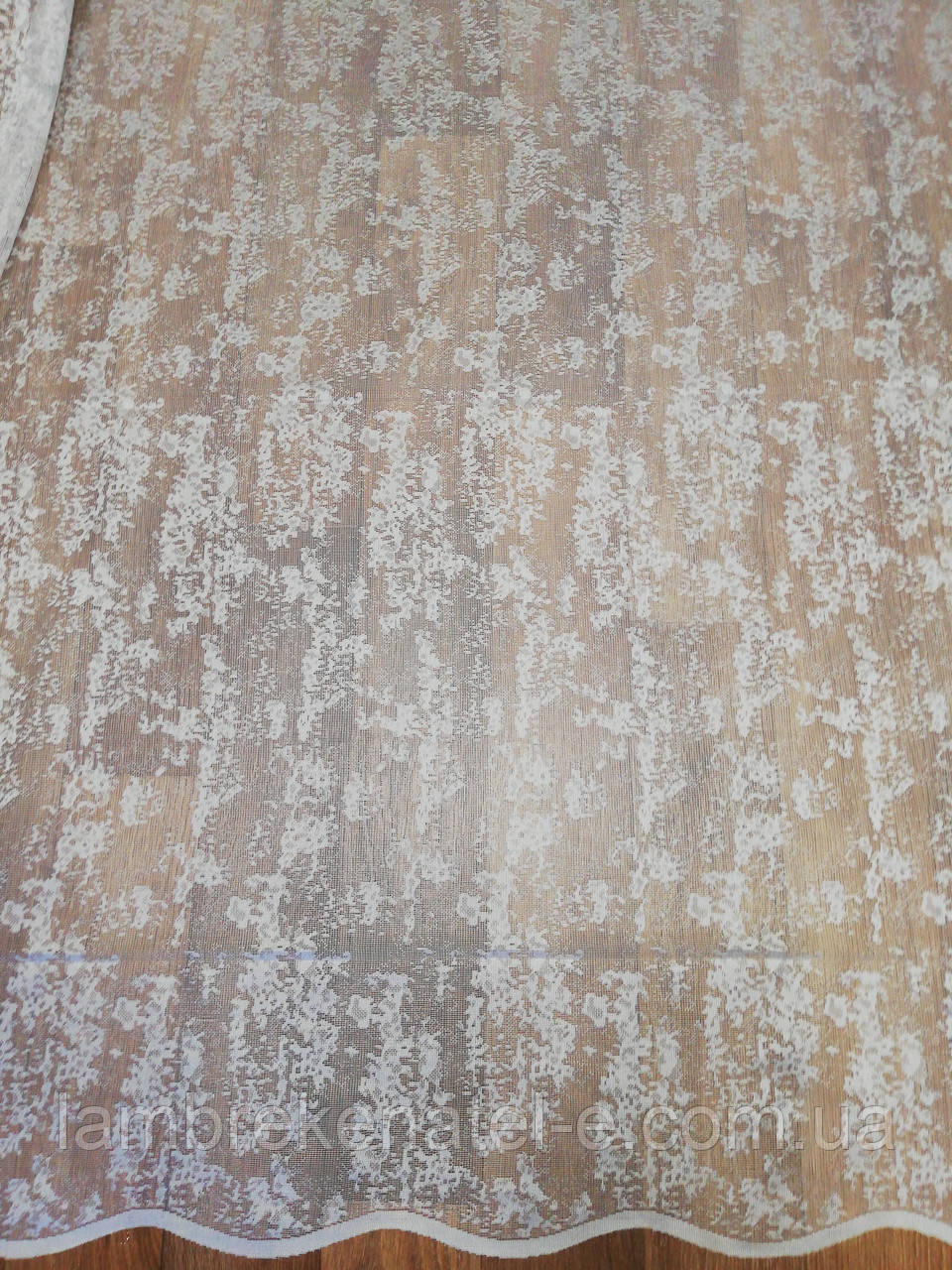 Тюль у зал із візерунком мармур білий у зал, фото 1