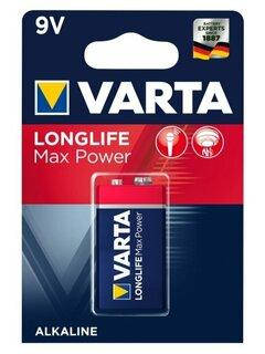 Батарейка крою лужна Varta LongLife Max Power 6LR61, Alkaline 9v, BL*1шт