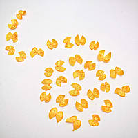 Бантик декоративный из атласной ленты / цвет желтый / размер 2,0*1,5 см / заказ от 1 упаковки ( 20 шт)