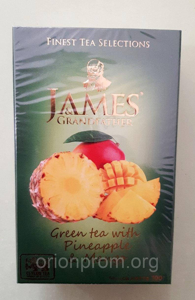 Чай James з ананасом та манго 100 г зелений
