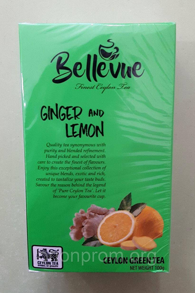 Чай Bellevue з імберем та лимоном 100 г зелений