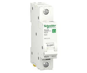 Автоматичний вимикач 1p B 25A, 6kA, Schneider Electric, Resi9, R9F02125