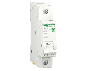 Автоматичний вимикач 1p B 40A, 6kA, Schneider Electric, Resi9, R9F02140