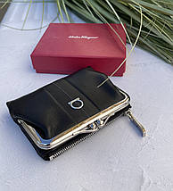 Стильний жіночий шкіряний маленький гаманець ферагамо, фото 3