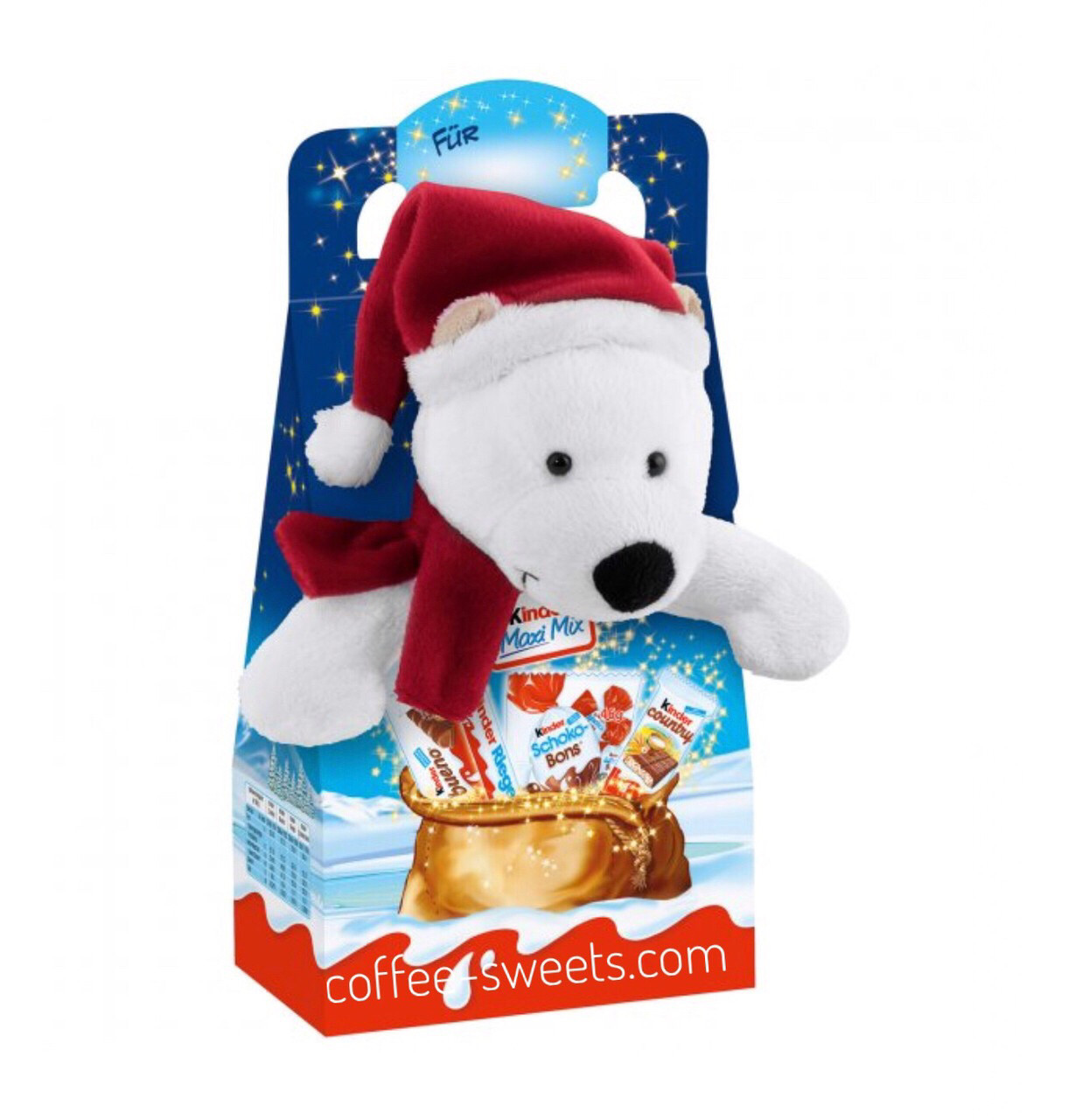 Набір новорічний з м'якою іграшкою Kinder Maxi Mix (Ведмежатко) 133g