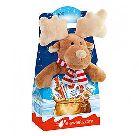 Набір новорічний з м'якою іграшкою Kinder Maxi Mix (Олень) 133g