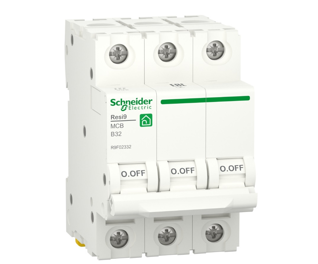 Автоматичний вимикач 3p B 32A, 6kA, Schneider Electric, Resi9, R9F02332, фото 1