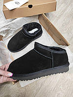 Женские черные ультра мини угги ugg ultra mini Black 36р23см 41р25.5см Уточняйте!