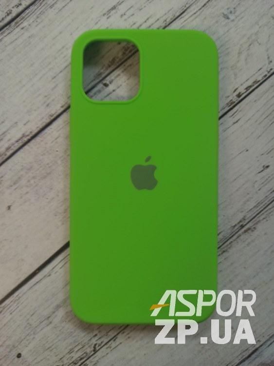 Чохол iPhone 12/12 Pro 6.1"- Silicone Case Full Cover №31 салатовий, фото 1