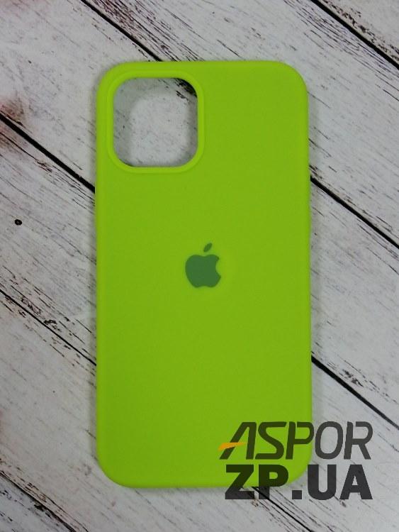 Чохол iPhone 12 Pro Max 6.7"- Silicone Case Full Cover №40 світло-салатовий, фото 1