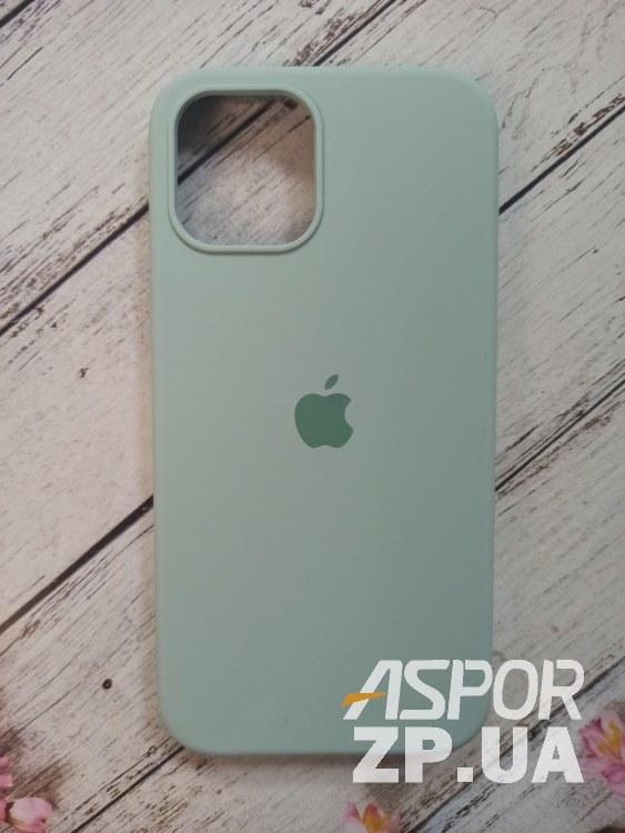 Чохол iPhone 12 Pro Max 6.7"- Silicone Case Full Cover №17 блідо-бірюзовий, фото 1