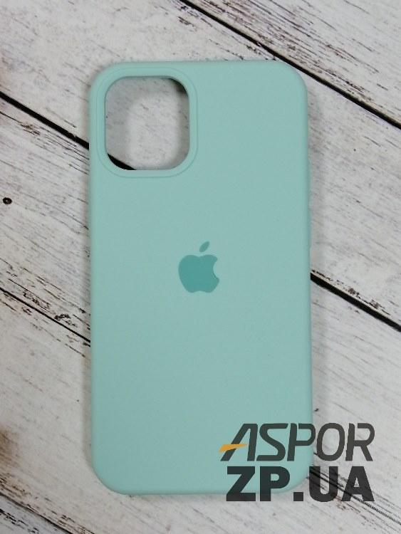 Чохол iPhone 12 mini 5.4"- Silicone Case Full Cover №47 бірюзовий, фото 1
