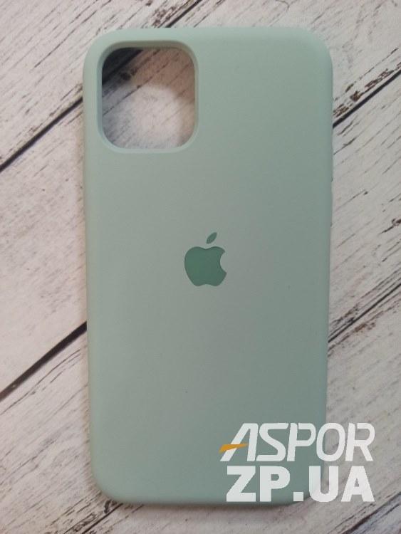 Чохол iPhone 11 Pro- Silicone Case Full Cover №17 блідо-бірюзовий, фото 1