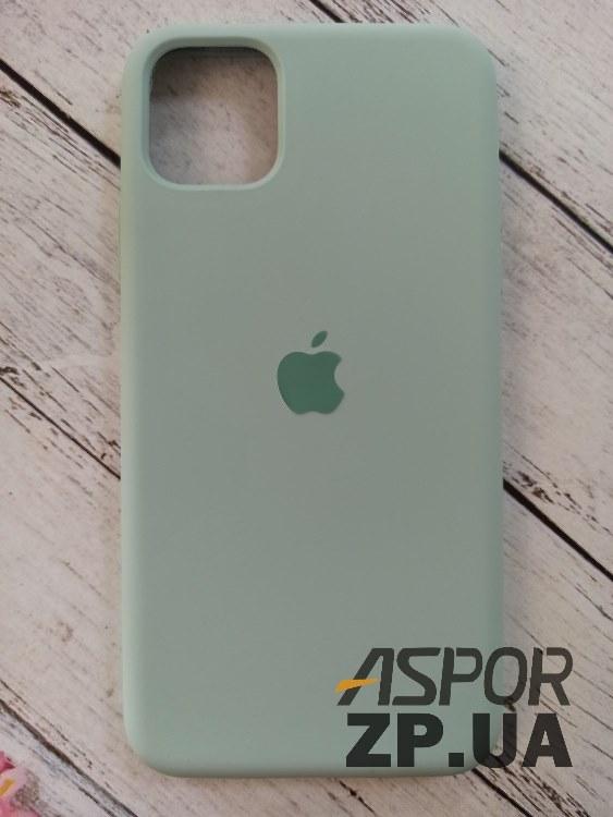 Чохол iPhone 11 Pro Max- Silicone Case Full Cover №17 блідо-бірюзовий, фото 1