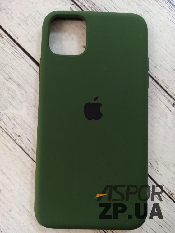 Чохол iPhone 11 Pro Max- Silicone Case Full Cover №52 хакі, фото 1