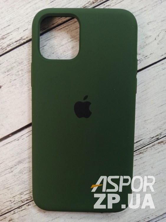 Чохол iPhone 11 Pro- Silicone Case Full Cover №52 хакі, фото 1
