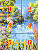 Набір для вишивання за нанесеною на канву схемою "Swan lake 3". AIDA 14CT printed, 48*60 см, фото 7