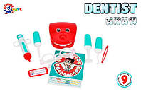Игрушка Набор стоматолога 6641 (18) "ТЕХНОК", 8 элементов, челюсть, очки, бейдж, инструменты, в куль