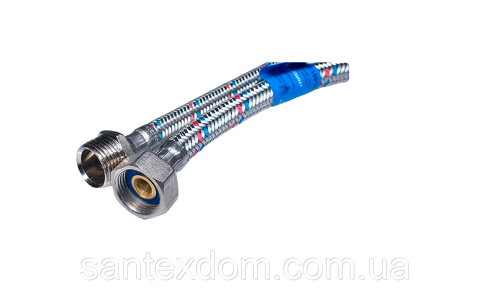 Шланг вода Нержавійка L=500 1/2" В/В, фото 1