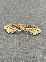 Золоті сережки БУ з фіанітами 585 проби, вага 3.00, фото 3
