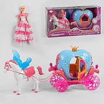 Іграшка Карета з лялькою 911 A (6) кінь ходить, видає реалістичні звуки, відтворює пісеньку, ка
