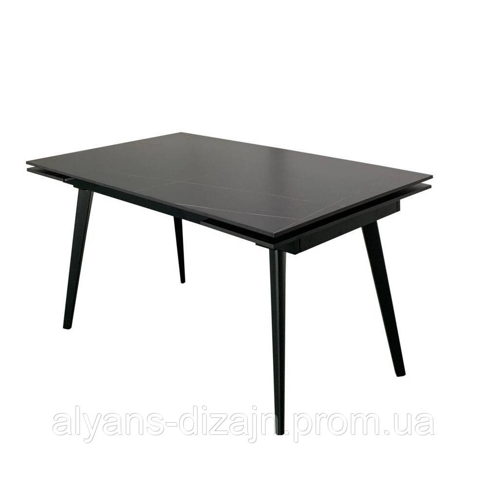 HUGO LOFTY BLACK СТІЛ РОЗКЛАДНИЙ КЕРАМІКА 140-200 СМ