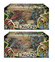 Набір драконів Q 9899-403 (12/2) 2 види, 5 елементів, 4 дракони, в коробці