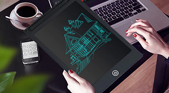 Графічний планшет дошка Primo TCR072 12" для малювання і заміток - Black