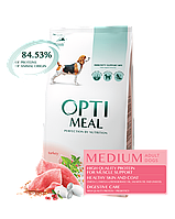 Optimeal Оптимил 4 кг для средних пород с индейкой Оптиміл сухий корм для собак з індичкою