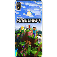 Силіконовий бампер чохол для Tecno Pop 3 з малюнком Minecraft