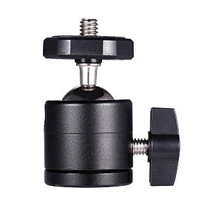 Кульова головка з гвинтом 1/4 дюйма для штатива, фото/відеокамери