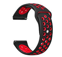 Ремешок BeCover Nike Style для Amazfit Stratos 1/2/2S/3/GTR 2/GTR 47mm/GTR Lite 47mm/Nexo/Pace Black-Red