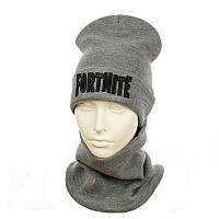 Зимний подростковый комплект "Fortnite" серый